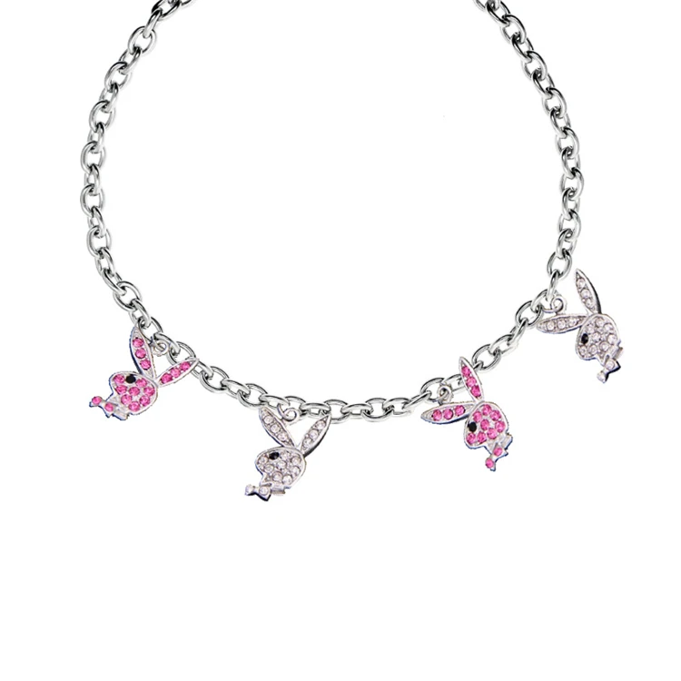 new arrival rabbit choker necklace crystal charm necklace