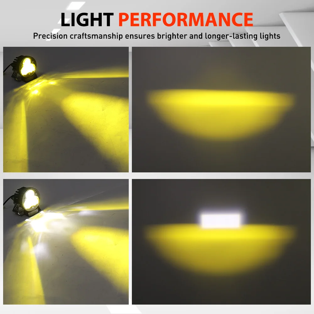 800 м 120 Вт пара 3 дюйма высокий и низкий комбинированный луч линзы проектора для мотоцикла вспомогательный противотуманный двухцветный внешний
