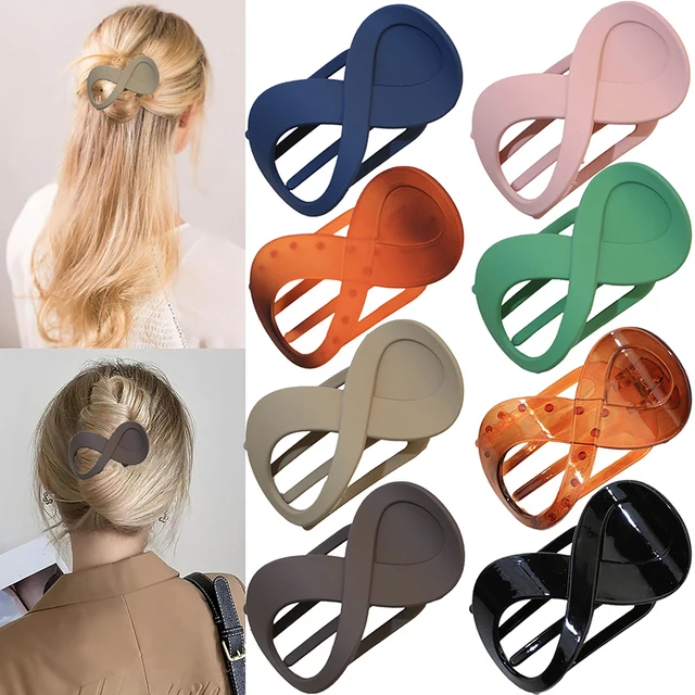 Korean-Style Simple Solid-Color Hair Claws a Classic 8-Shaped Claw Clip Fashion Wholesale of Popular and Stylish Hair Claws