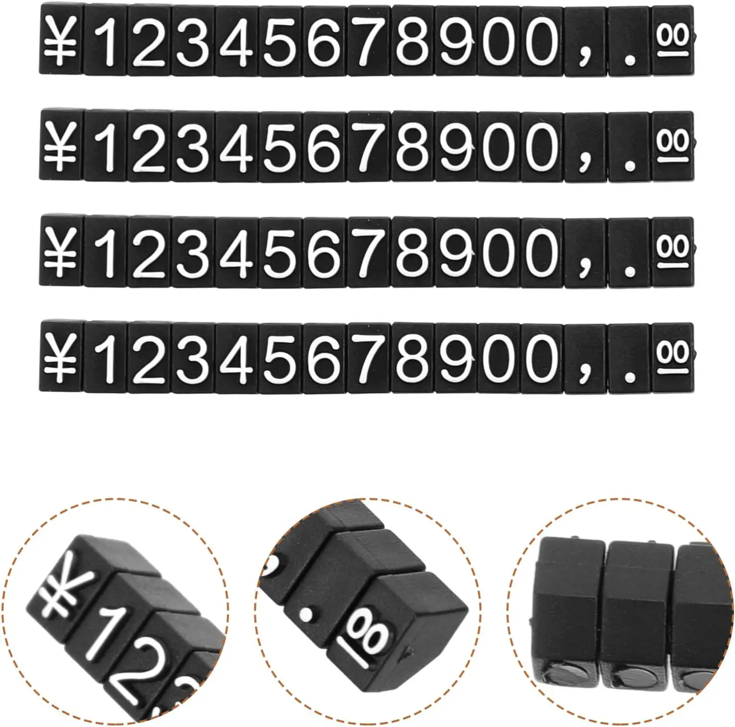 플라스틱 가격표 달러 숫자 큐브 조립 블록 보석 가격표시 큐브 결합 숫자 스탠드
