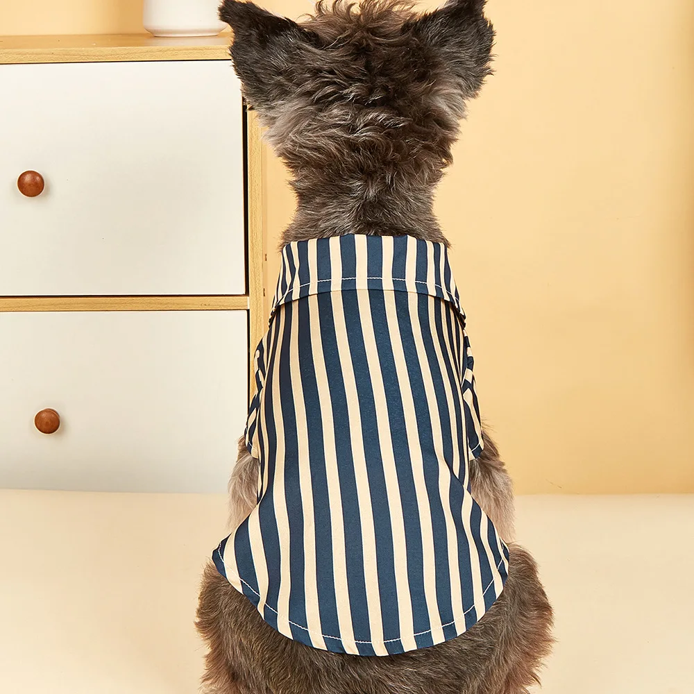 Pet Clothes Striped Shirt British Temperament cat Clothes Cross-border Source Manufacturers Wholesale Dog Clothes factory
