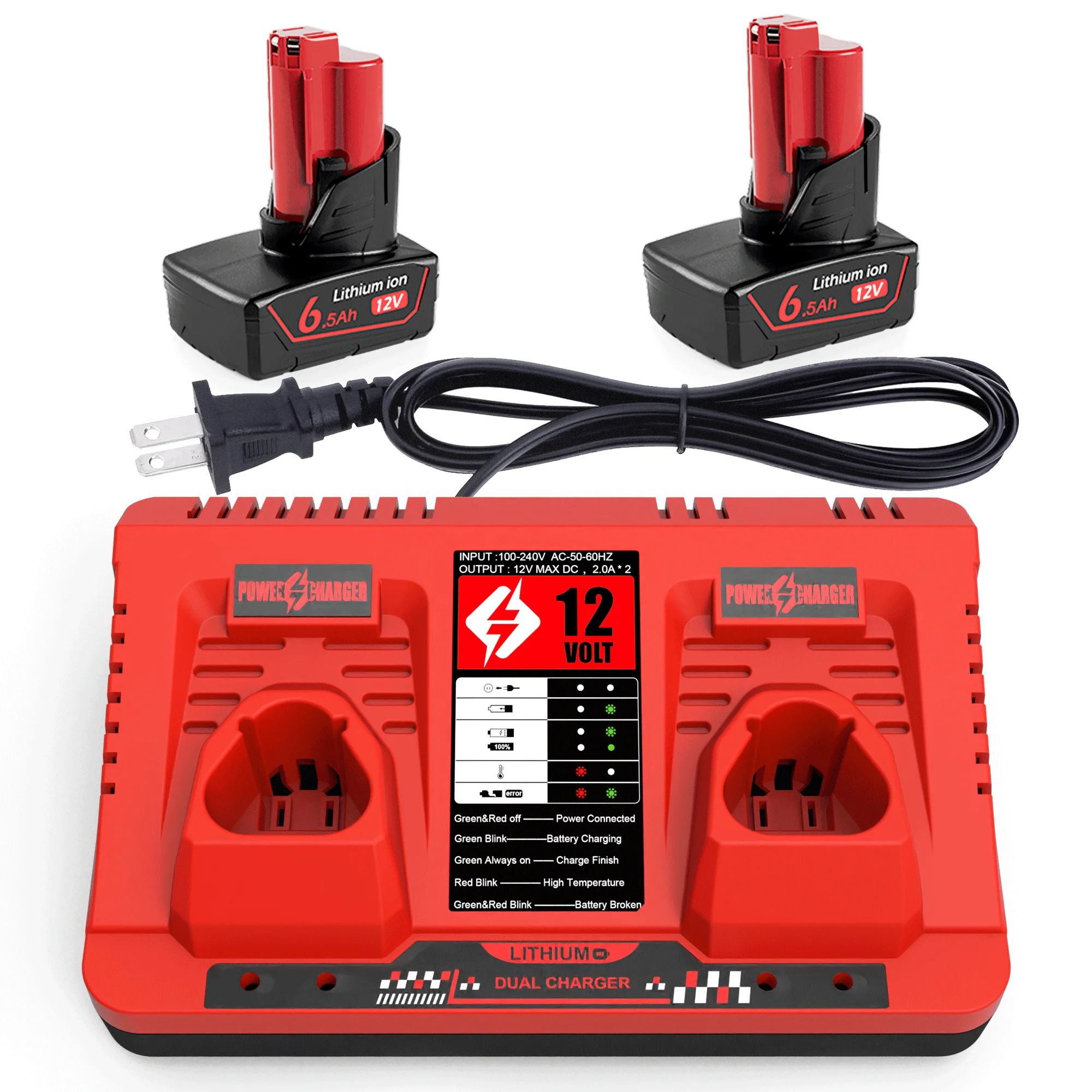 Milwaukee M18 Battery Milwaukee M12 M18 Rapid Charger M12-18FC