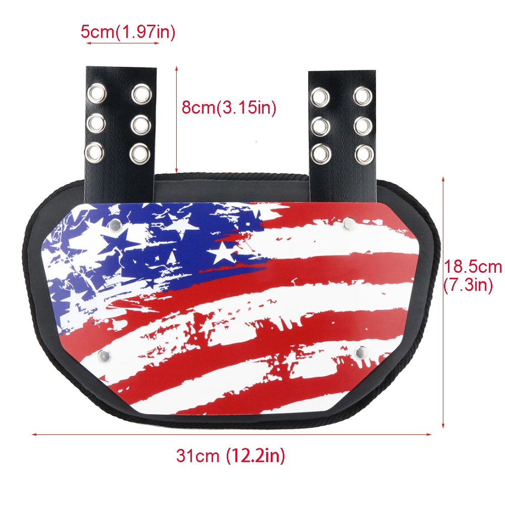 Chrome American Football Back Plate For Youth Adult Football Players