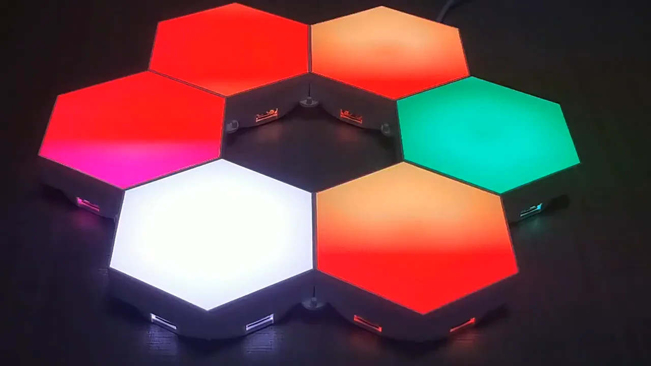 Modular Touch Quantum Hexagon Light Sensitive Lighting Night