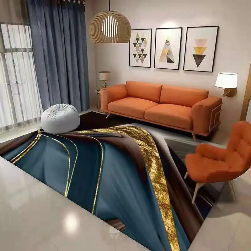 European Printed Mats Large Size Accessory Salon Home Thick Carpet Luxury Decoration Play Mat