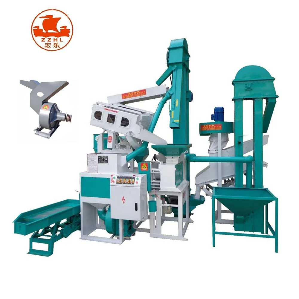 Rice Mill Machine  Rice Milling Machine Complete Set Combined Commercial Grain Grinder Rice Maize Mill Machinery