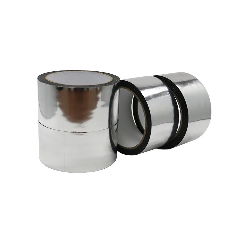 2" PAP OPP Metalized Silver BOPP Aluminized Tape Adhesive Heat Resistant Water Acrylic Adhesive for Pipe Wrapping Duct Repair