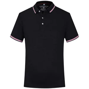 Short Sleeve Summer Work for Men's Polo Shirts Embroidered Logo Solid Knitted Group Workwear Cultural Advertising Shirt Printed