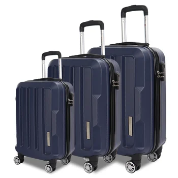 Europe Market Customize Luggage Sets ABS Hardside Suitcase Set with Spinner Wheels 20/24/28 valise de voyage