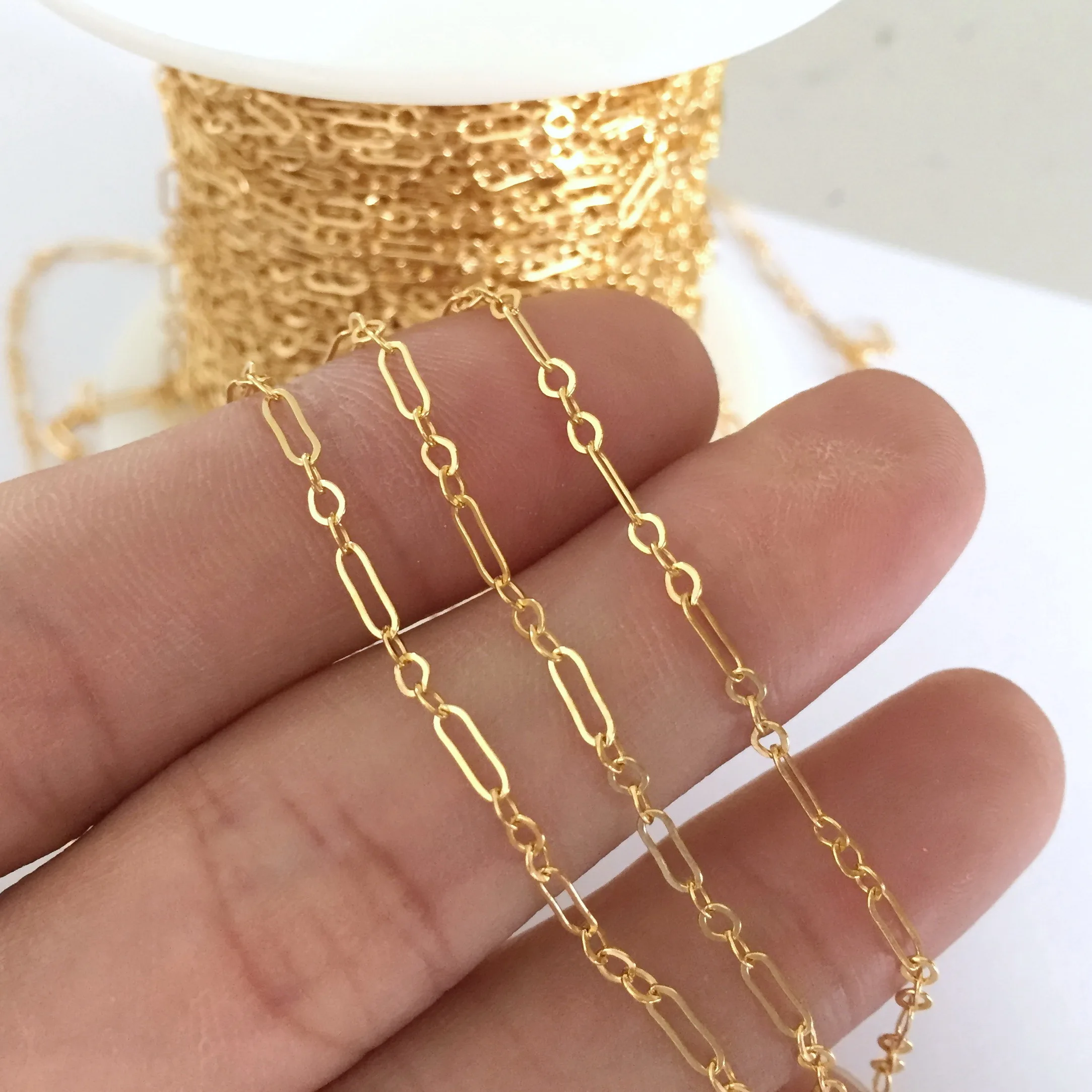 永久珠宝链14k黄金填充1.68毫米2毫米链散装线卷批发黄金填充珠宝发现制造商