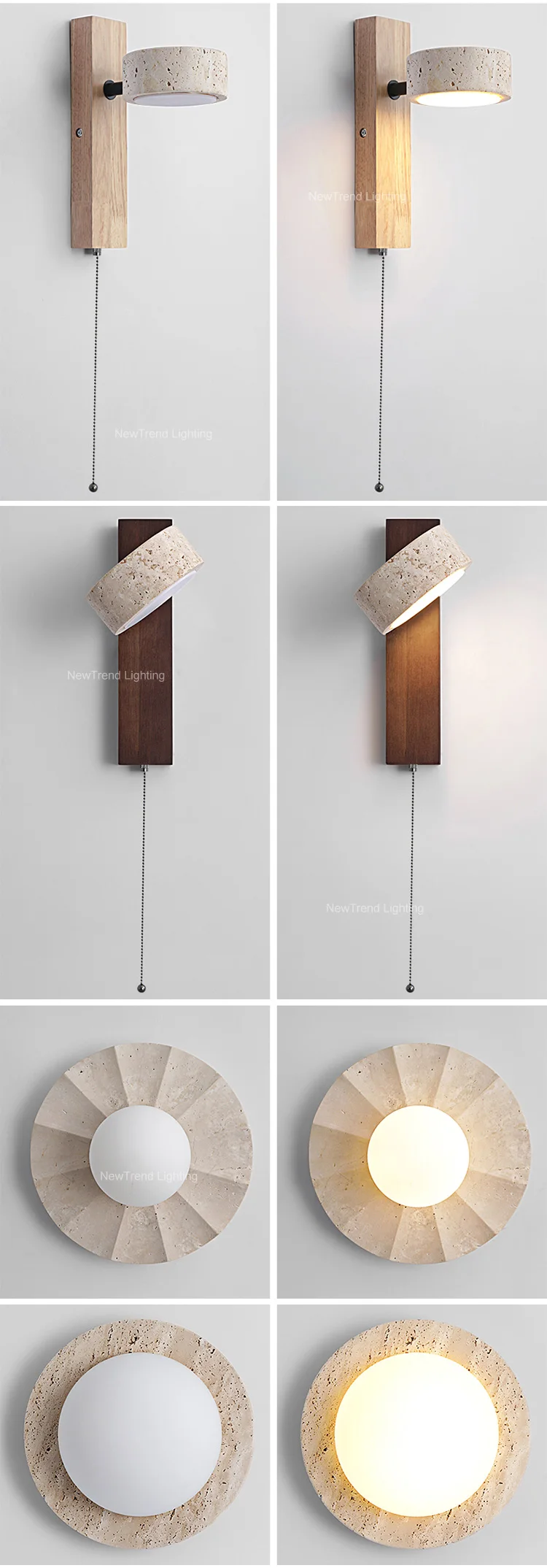 cpl 441 nordic minimalist butter cream wall light  simple round led sconce for hallway  bedside-3