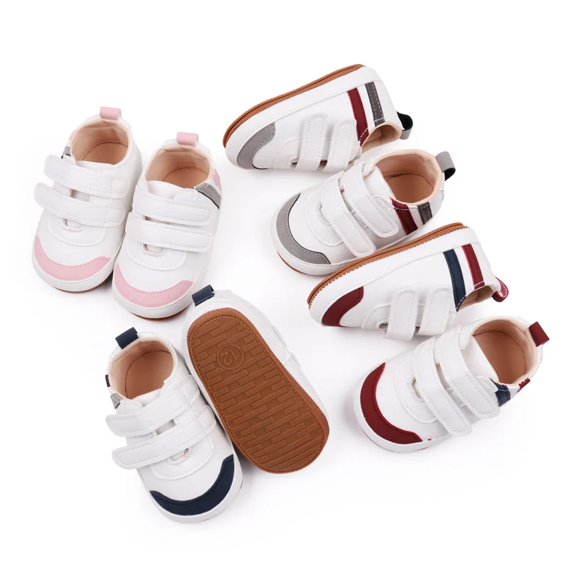 Wholesale Striped Double-Strap Baby Toddler Shoes Casual Fashionable Shoes for Walking
