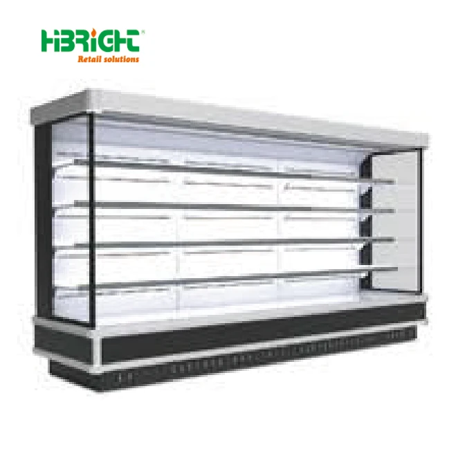 5-Shelf Beverage Display Refrigerator for Supermarkets - Open Chiller Without Door