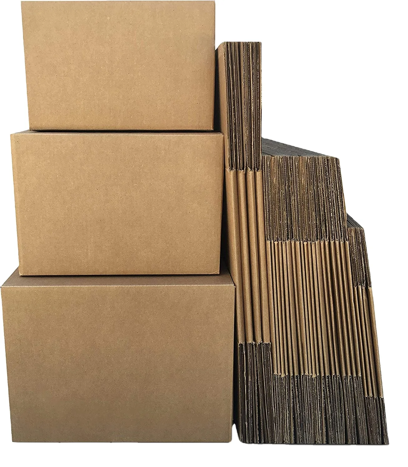 Customized Corrugated Cardboard Boxes Shipping Containers  Parcels Transportation Packaging Recyclable Materials