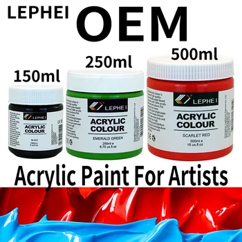 LEPHEI factory OEM acrylic colour  for artist 150ml    Professional acrylic paint  color non-toxic