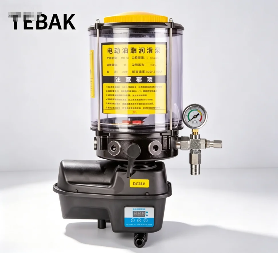 TEBAK Fully Automatic Electric Grease Pump 24V 220V 380V Butter Lubrication Pump Auto Refueling Pump for Construction Machinery