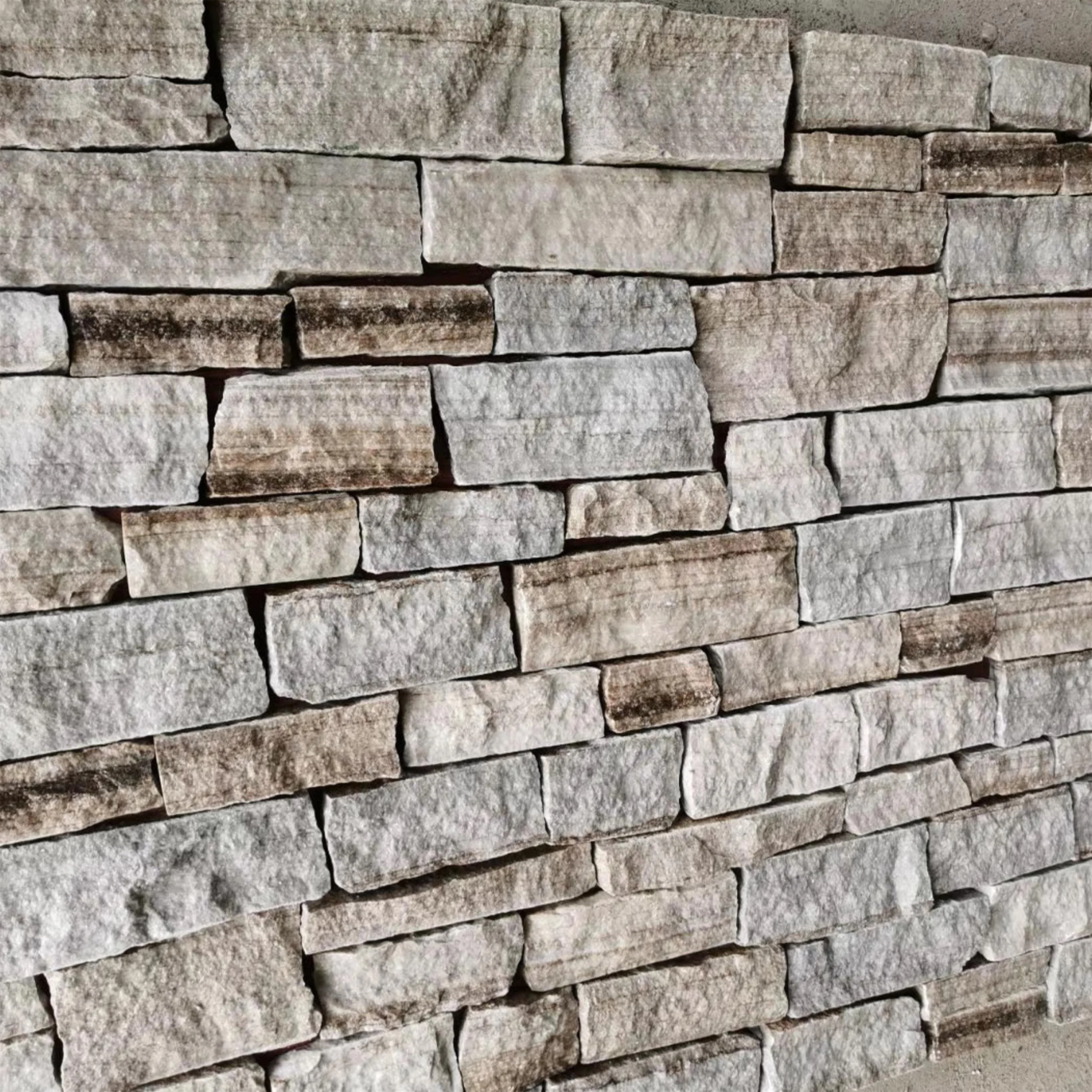 中国灰色彩色文化石瓦墙面天然灰色文化瓷砖