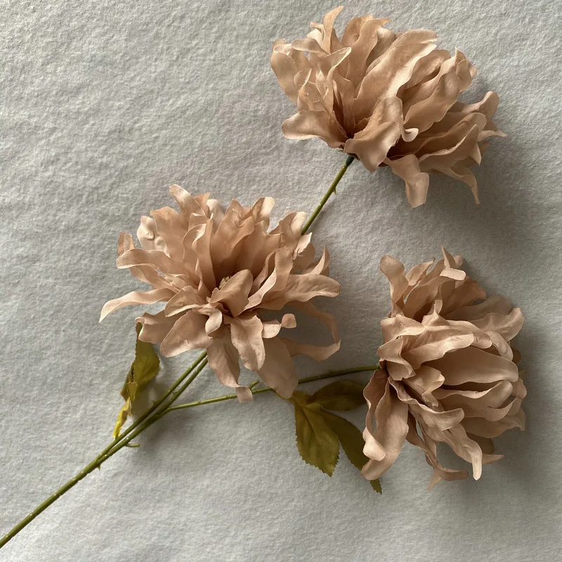 Lot 20 Fleurs Artificielles Dahlia Blanc Avec Tiges - Décoration Mariage, Bouquets Et Intérieur En Mousse PE