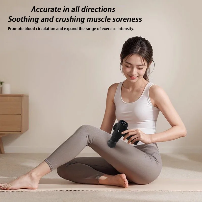 Multifunctional Portable Smart Electric Massage Stick Home Fitness Equipment 4 Head Massage Mini Massage Gun
