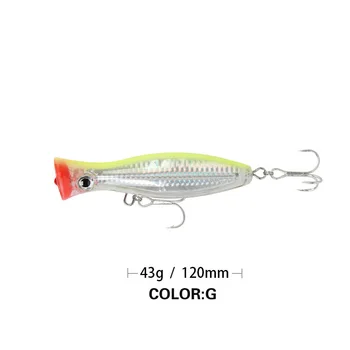 CHEERY Angle for 12cm/43g 8 Colors ABS Plastic Artificial Hard Bait Popper Fishing Lure Saltwater River Lures Snakehead Sea – Popper – view 5