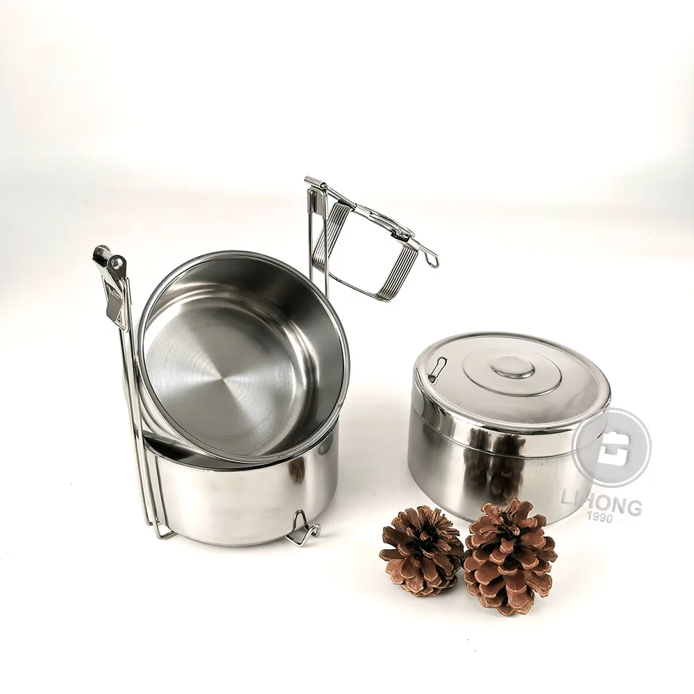 Promotion Gift 3 Layers Take Away Stainless Steel Insulated Hot Food Containers Keep Food Warm Bento Tiffin Box Lunch Box