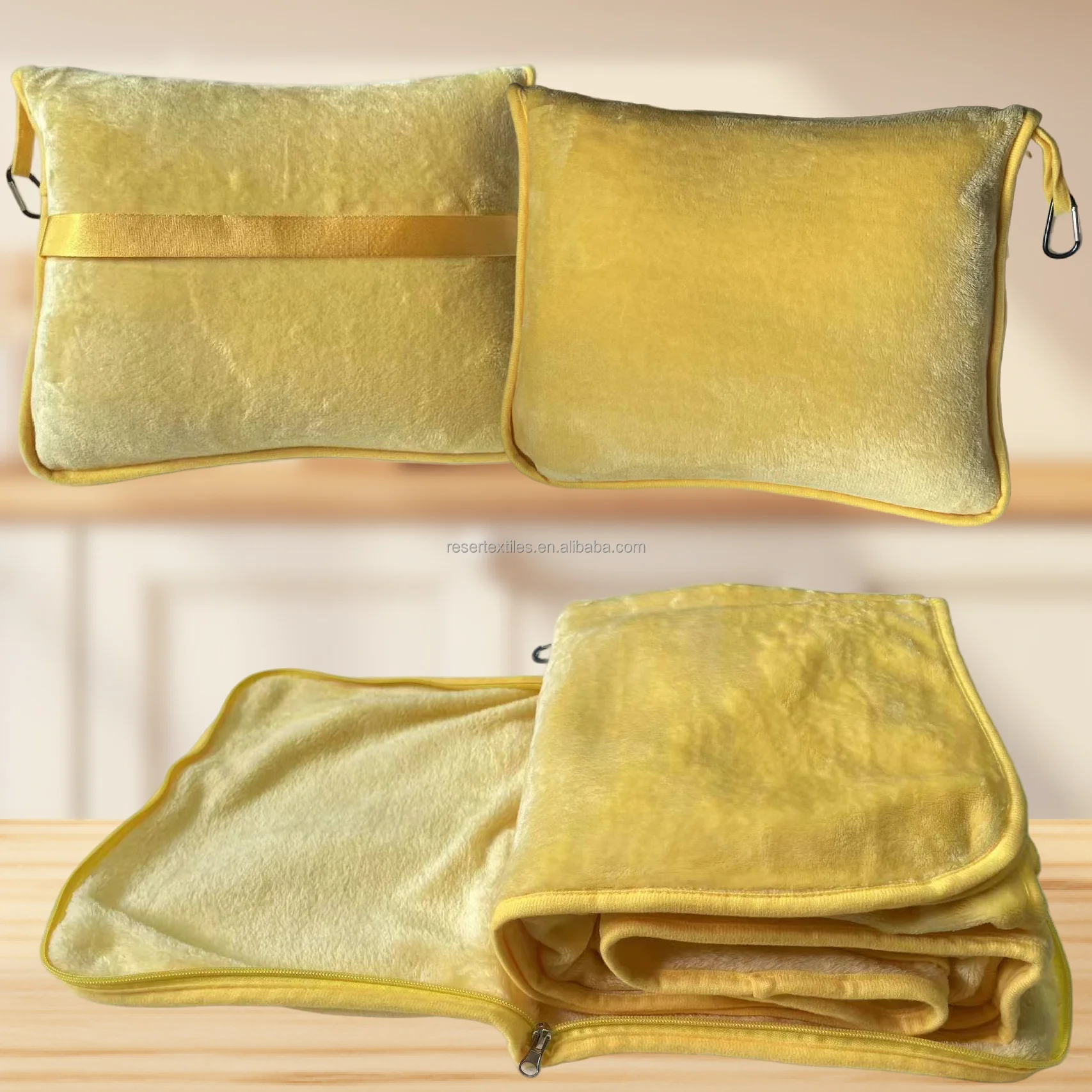 Fashional Premium Promotional Gift Handbag Shopping Sports Hiking Camping Aircraft Car Travel Picnics Party Throw Blanket 100%