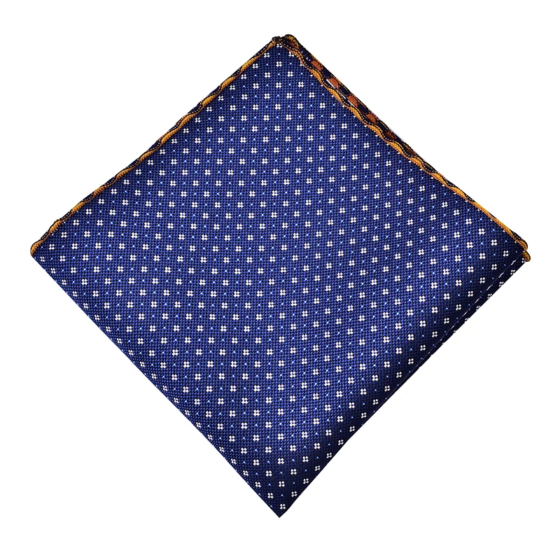 Прямая продажа с фабрики, индивидуальный синий Цветочный Карманный квадратный носовой платок для мужчин