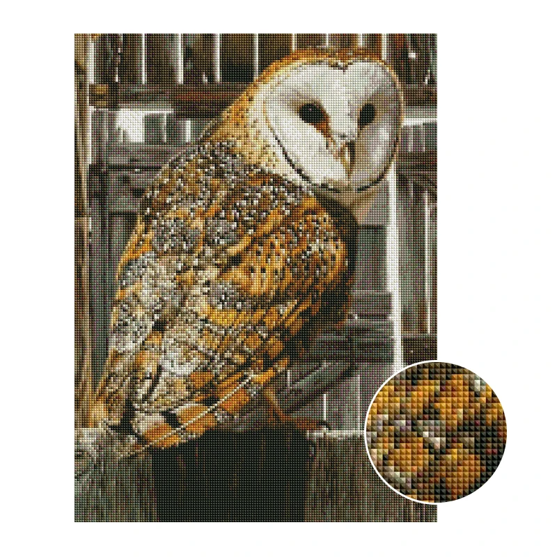 Modern Diamond Painting Animals Owl Living Room Decor Full Square