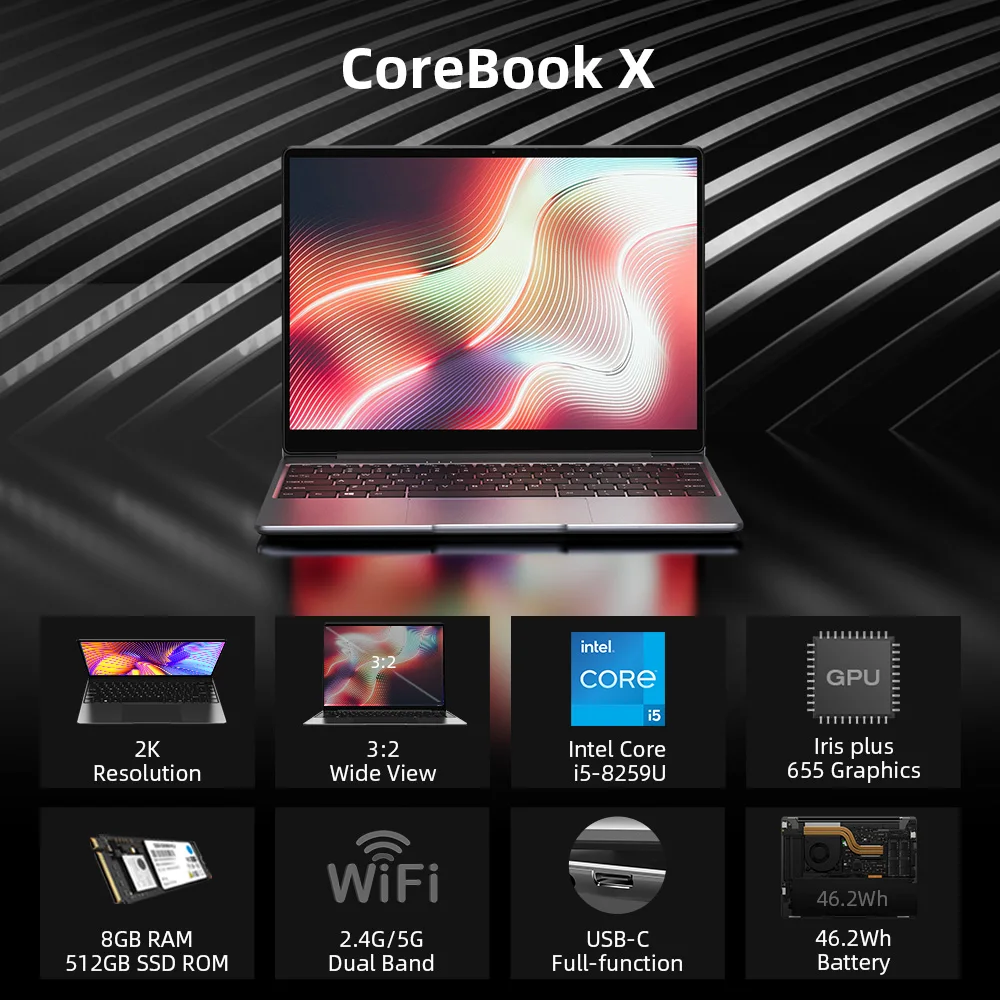 CHUWI Corebook X - Intel Core I5-8259u Laptop with 14