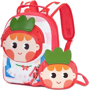 New Wholesale 3D Design Cartoon Girl Backpack Unisex Toddler School Bag with Funny Trolley for Daily Use