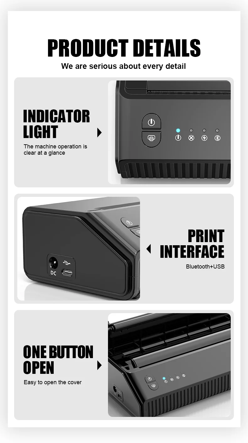 MHT-P8008 Wireless Printer - Efficient Tattoo Stencil Maker