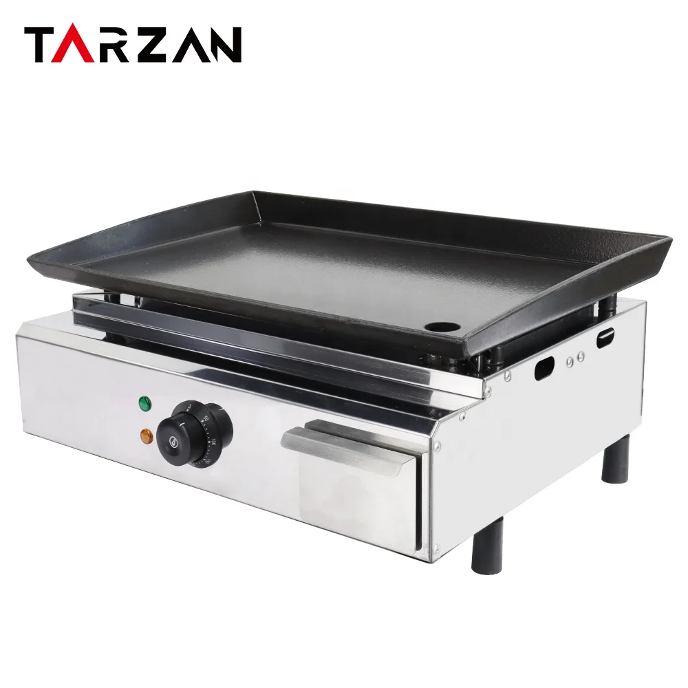 Hot Sale New Design Industrial Equipment Stainless Steel  Smokeless Kitchen Non-stick  Griddle Commercial details