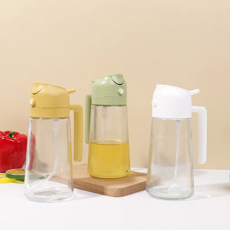 Kitchen Cooking 2 in 1 Oil Sprayer Dispenser Glass Bottle Large Capacity Olive Oil Sprayer Bottle