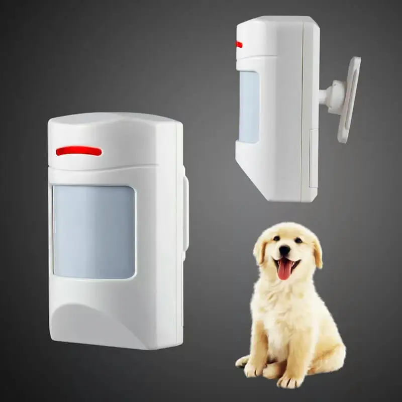 Wireless 9V Battery Pet Sensor Wide Angle Burglar Alarm Detector with Movement Detection Wireless Motion Sensor System