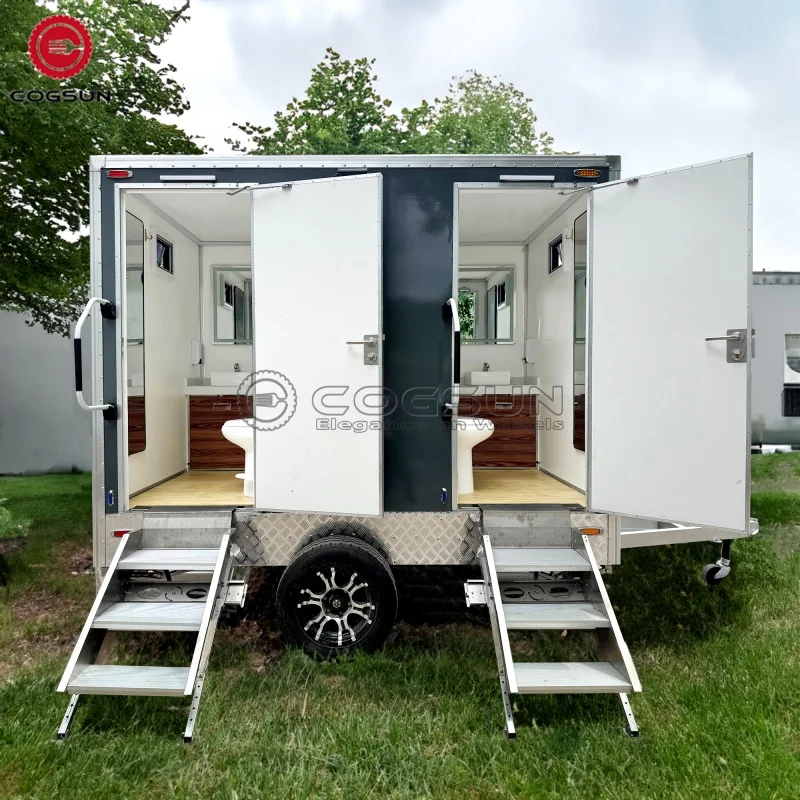 Cogsun Custom Mobile Restroom Trailer with Quick Setup and Reliable Features Portable Toilet Trailer with Shower Room