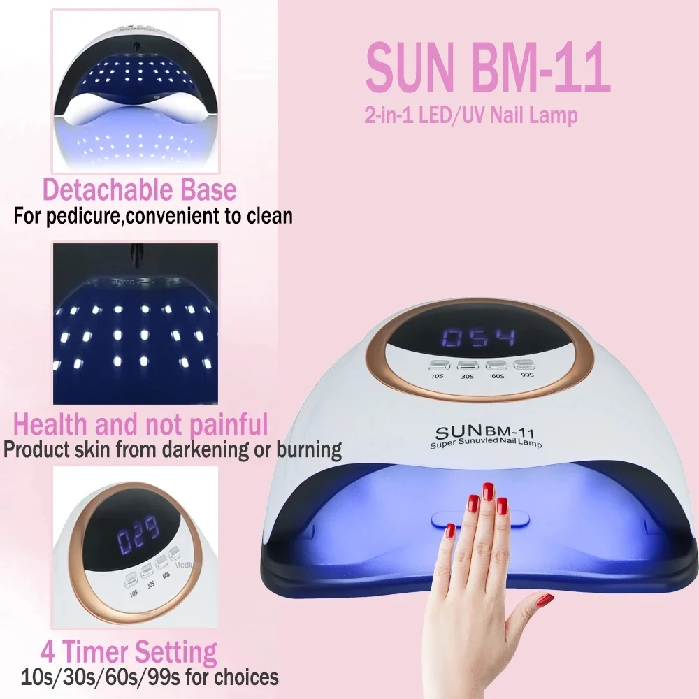 SUN BM-11 Portable Nail Dryer Machine 66LEDs 2-in-1 LED/UV Nail