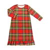 Camicia da notte natalizia a quadri tartan rossi