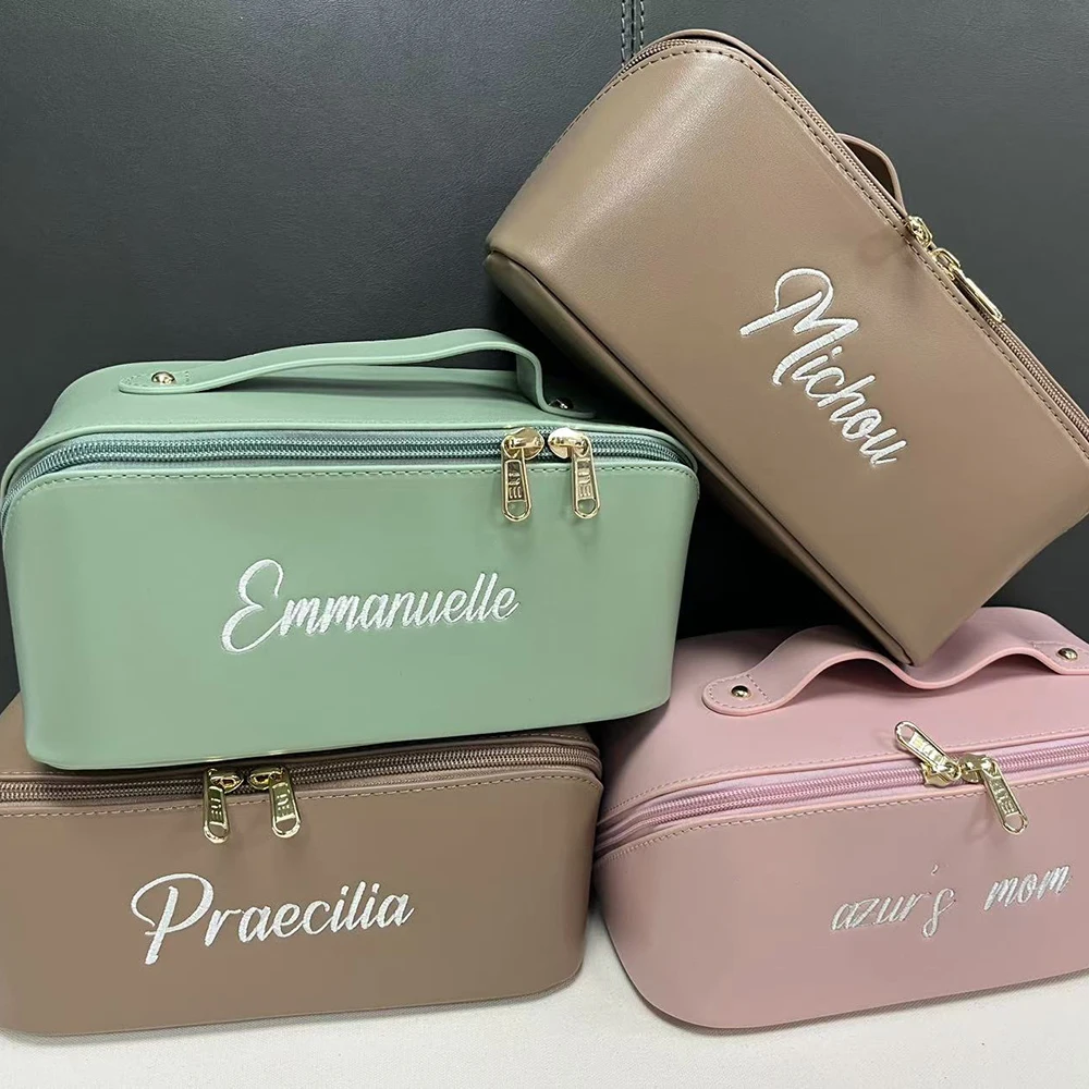 Personalized Makeup Bag Cosmetic Personalized Embroidered Makeup