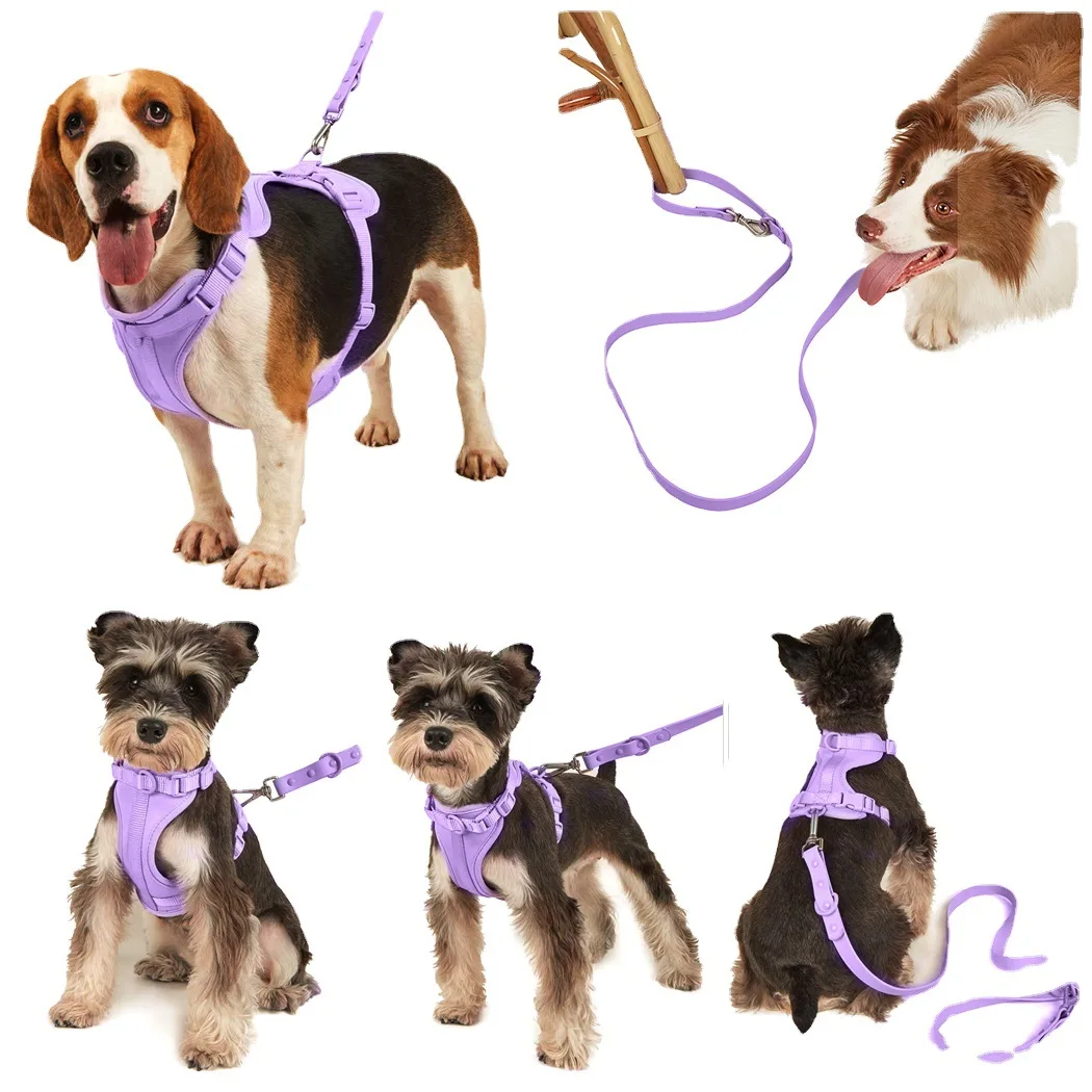 Oem/odm Custom Dog Harness Durable Waterproof Colorful Pvc Coated Strap
