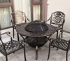 4 chaises Guerlain, table de cuisson en carbone de 106 cm.