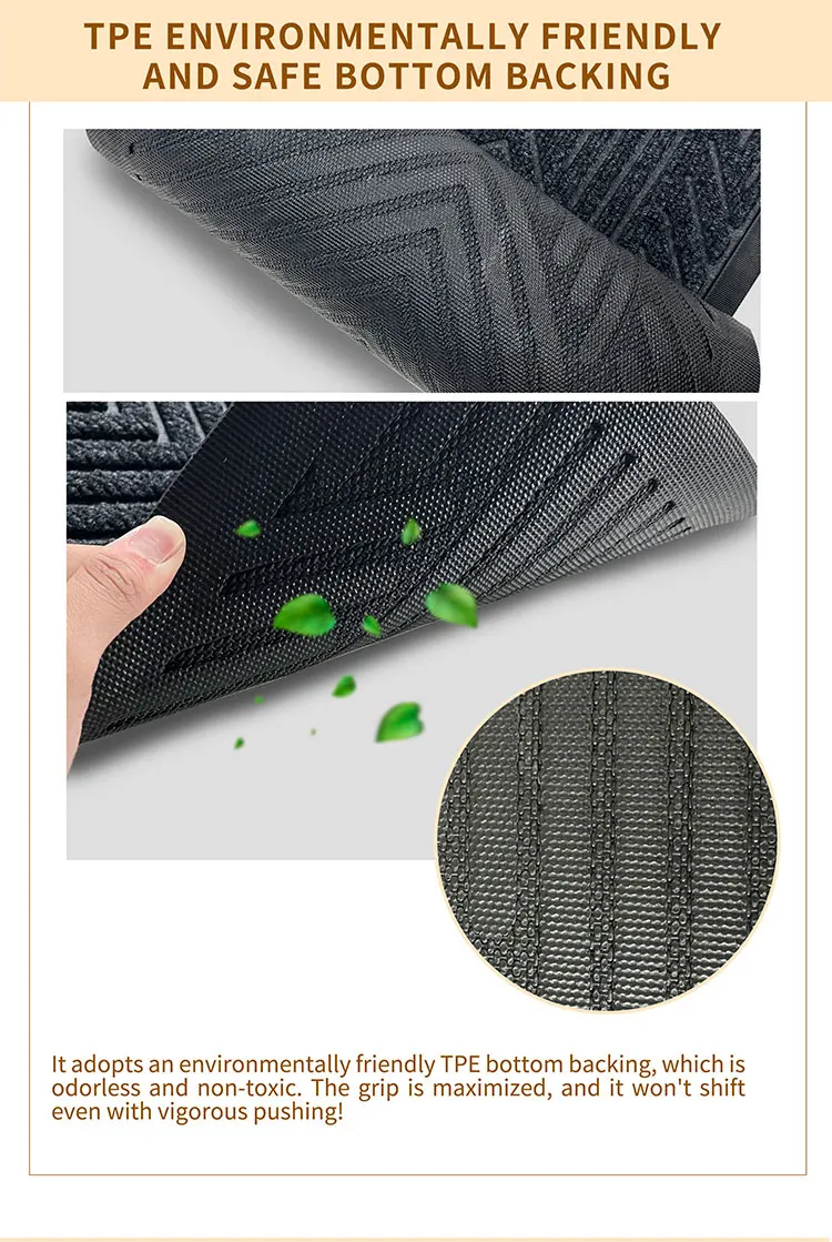 Indoor Door Mats Weather-Resistant TPE Rubber Backed Doormat for Entryway(图7)