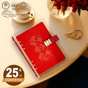 New Arrival Cute Binder Planner Clear PVC Cover Custom Journal Mini 6 Rings Refilled A7 A6 A5 Diary Loose Leaf Notebook