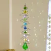 Silver rotating green spire water drop/About Long45CM