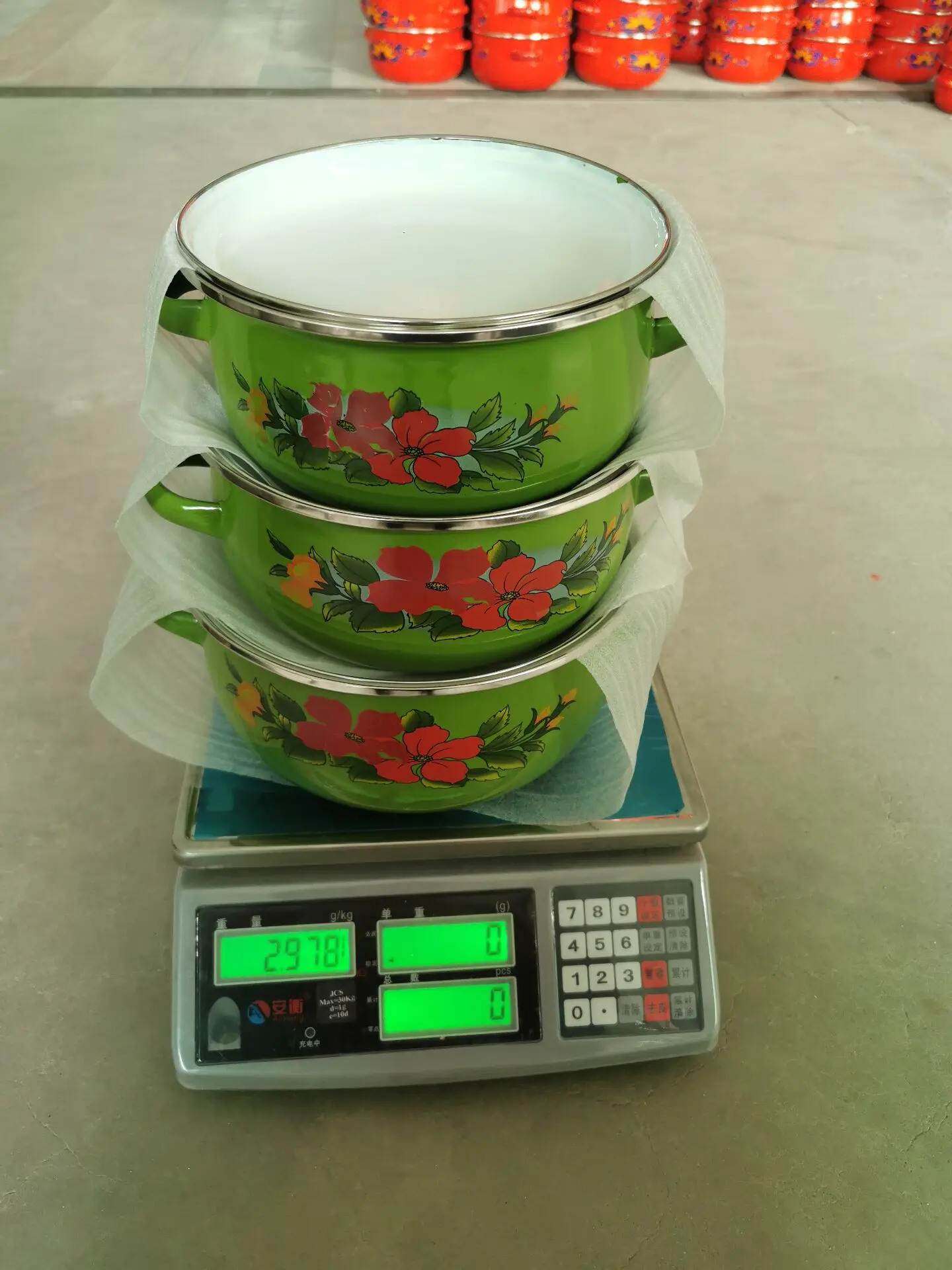 HOT SALE 3PCS DECORATED  ENAMEL CASSEROLES    REOONA CASSEROLE SET    ENAMELWARE  COOKWARE SET