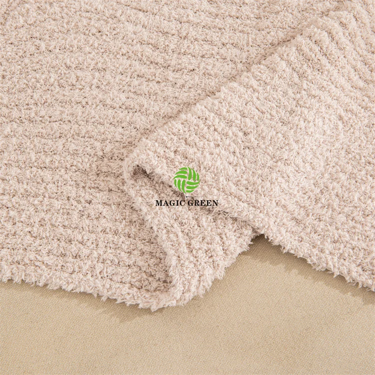 Волшебное зеленое облако с нулевым дефектом пушистое большое зимнее 100% Полиэстеровая полоса уютное ультра мягкое трикотажное одеяло из