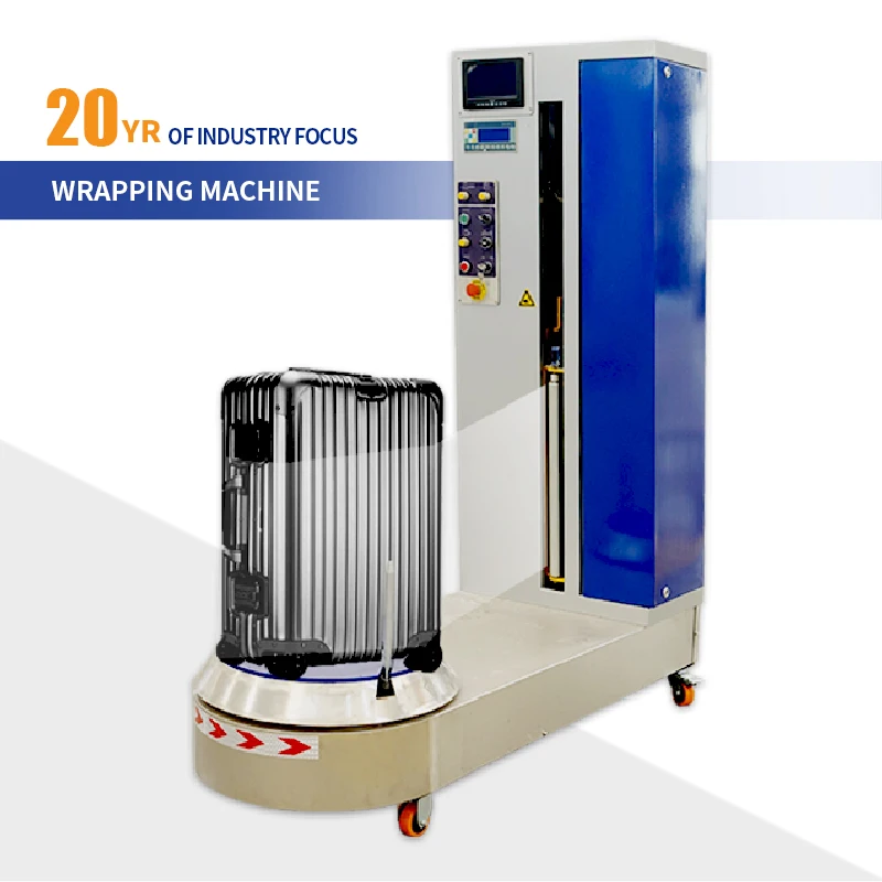 Automatic Stretch Airport Luggage Wrapping Machine Can Add Weighing Scale  Suitcase Wrapping Machine