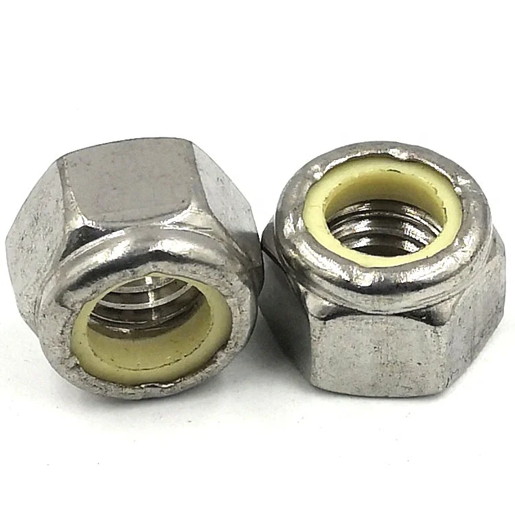Stainless Steel Nylon Insert Hex Lock Nut M2.5 M3 M4 M5 M6 M8 
