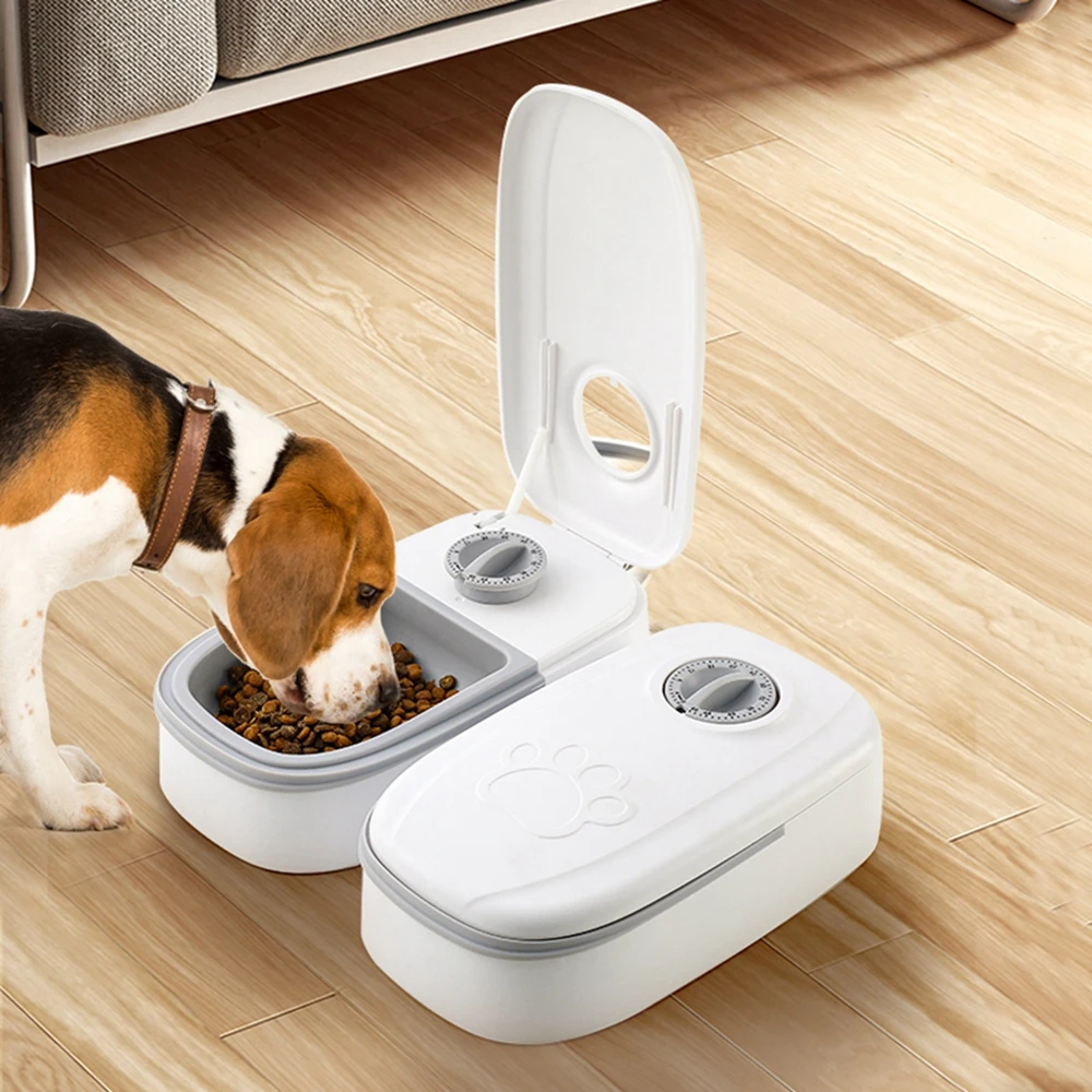Smart Pet Feeder Alarm Clock Timing Principle Auto Dog Cat Dry and Wet Grain Bowl 350Ml Detachable Easy to Wash