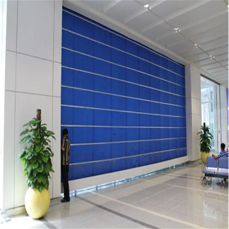 Double Track Double Curtain Inorganic Cloth Fire Rolling Shutter Door for Basement Parking Mall Fire Garage Rolling Door