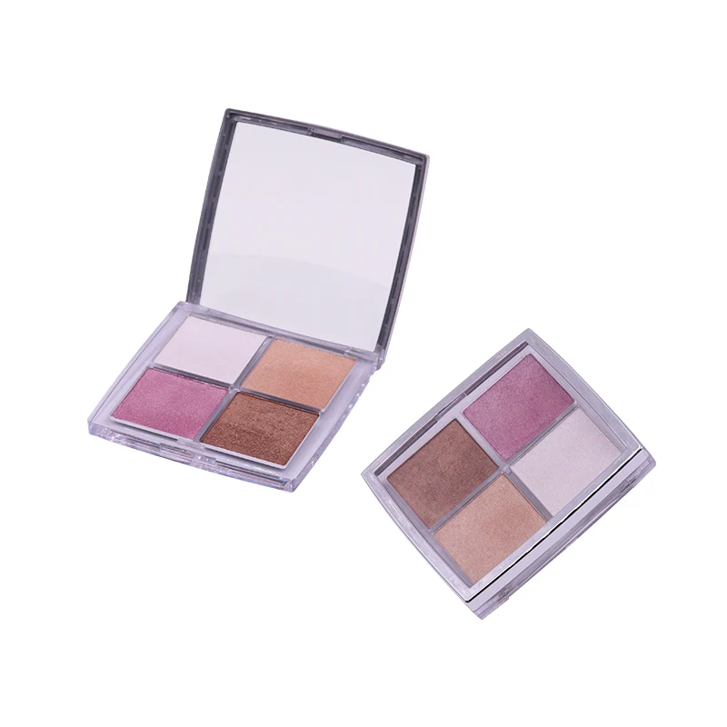 New Professional Cosmetic Eyeshadow Blusher Palette Private Label Vegan Shimmer Powder Blush Highlighter Palette details